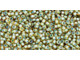 The uniform size and shape of Toho seed beads make them an excellent choice for beadwork and consistently-sized spacers.Toho seed beads are usually colorfast; however, galvanized and silver-lined  beads may fade over time. Protect them from bleach, excessive friction and direct sunlight to keep them looking like new. Seed Bead Facts What are seed beads? Popular, tiny glass beads commonly used for weaving and embellishment.How are they made? Glass is pulled or drawn using a hollow tube, and then   the glass is cut in small pieces. They are sometimes reheated to round   the ends.What's that funny little zero? That zero refers to   the number of aughts, which is a unit used to indicate the size of   small beads. The scale is inverted, so larger numbers of aughts   correspond to smaller beads (i.e. the bigger the number, the smaller   the bead). Size 11 would be 00000000000, but since that takes up too much   room, it is abbreviated to 110.  See Related Products links (below) for similar items and additional jewelry-making supplies that are often used with this item. 