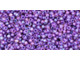 TOHO Glass Seed Bead, Size 15, 1.5mm, Inside-Color Rainbow Rosaline/Opaque Purple-Lined (Tube)