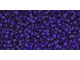TOHO Glass Seed Bead, Size 15, 1.5mm, Transparent-Frosted Cobalt (Tube)