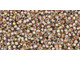 TOHO Glass Seed Bead, Size 15, 1.5mm, Gold-Lined Rainbow Black Diamond (Tube)