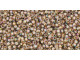 TOHO Glass Seed Bead, Size 15, 1.5mm, Gold-Lined Rainbow Black Diamond (Tube)