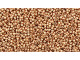 The uniform size and shape of Toho seed beads make them an excellent choice for beadwork and consistently-sized spacers.Toho seed beads are usually colorfast; however, galvanized and silver-lined  beads may fade over time. Protect them from bleach, excessive friction and direct sunlight to keep them looking like new. Seed Bead Facts What are seed beads? Popular, tiny glass beads commonly used for weaving and embellishment.How are they made? Glass is pulled or drawn using a hollow tube, and then   the glass is cut in small pieces. They are sometimes reheated to round   the ends.What's that funny little zero? That zero refers to   the number of aughts, which is a unit used to indicate the size of   small beads. The scale is inverted, so larger numbers of aughts   correspond to smaller beads (i.e. the bigger the number, the smaller   the bead). Size 11 would be 00000000000, but since that takes up too much   room, it is abbreviated to 110.  See Related Products links (below) for similar items and additional jewelry-making supplies that are often used with this item. 