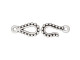 TierraCast Antiqued Silver Plated Clasp, Cast, Beaded Hook & Eye (ten)
