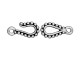 TierraCast Antiqued Silver Plated Clasp, Cast, Beaded Hook & Eye (ten)