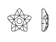 PRESTIGE 3754 7mm Star Flower Sew-On Stone Jet (6 Pieces)