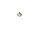 Sleek and sparkling style can be yours with this PRESTIGE Crystal Components bead. This bead features the popular Bicone shape that tapers at both ends, much like a diamond. The multiple facets cut into the surface of the crystal create a sparkling effect that is sure to catch the eye. This bead is small in size, so you can use it between larger beads for a fun pop of color. The shimmer effect is a special coating specifically designed to capture movement. This effect adds brilliance, color vibrancy, and unique light refraction. This bead features a silvery grey color, while the shimmer effect brings gleaming iridescent purple and blue tones.Sold in increments of 24