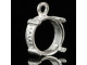 Pendant Bezel Setting, 1 Loop, 10mm I.D., Silver Plated #41-878-02-10-3