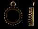 Pendant Bezel Setting, 1 Loop, 12mm I.D. - Antiqued Brass Plated (Each)