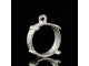 JBB Findings Silver Plated Pendant Bezel Setting, 1 Loop, 12mm I.D. #41-878-02-12-3