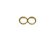 Gold Plated Jewelry Clasp, Eye, 4x9mm, 2-Loop (gross)