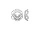 Silver Plated Bead Caps, Filigree, 10mm (12 Pieces)