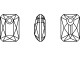 PRESTIGE 6435 16mm Emerald Cut Pendant Crystal Bermuda Blue with Protective Coating