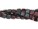 CzechMates Glass 6mm Ruby Vega Two-Hole Tile Bead Strand