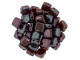 CzechMates Glass 6mm Ruby Vega Two-Hole Tile Bead Strand