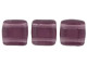CzechMates Glass 2-Hole Square Tile Beads 6mm - Medium Amethyst