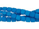 CzechMates Glass 6mm Neon Electric Blue Two-Hole Tile Bead Strand
