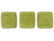 CzechMates Glass 6mm Pacifica Avocado Two-Hole Tile Bead Strand