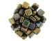 CzechMates Glass 6mm Oxidized Bronze Clay Two-Hole Tile Bead Strand