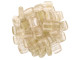 CzechMates Glass 6mm Gold Marbled Rosaline Two-Hole Tile Bead Strand
