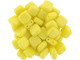 CzechMates Glass 6mm Sueded Gold Opaque Yellow Two-Hole Tile Bead Strand