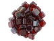 CzechMates Glass 6mm Siam Ruby Vega Two-Hole Tile Bead Strand