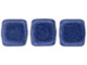 CzechMates Glass 6mm ColorTrends Saturated Metallic Navy Peony Two-Hole Tile Bead Strand
