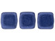 CzechMates Glass 6mm ColorTrends Saturated Metallic Navy Peony Two-Hole Tile Bead Strand