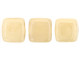 CzechMates Glass 2-Hole Square Tile Beads 6mm - Opaque Champagne Luster