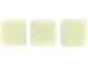 CzechMates Glass 6mm Sueded Gold Ivory Two-Hole Tile Bead Strand