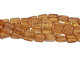 CzechMates Glass 6mm ColorTrends Transparent Potter's Clay Two-Hole Tile Bead Strand
