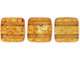 CzechMates Glass 6mm ColorTrends Transparent Potter's Clay Two-Hole Tile Bead Strand