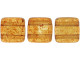 CzechMates Glass 6mm ColorTrends Transparent Potter's Clay Two-Hole Tile Bead Strand