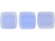 CzechMates Glass 6mm Sueded Gold Sapphire Two-Hole Tile Bead Strand