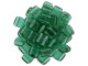 CzechMates Glass 6mm Emerald Two-Hole Tile Bead Strand