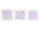 CzechMates Glass 6mm Chromatic Orchid Aqua (Irregular Finish) Two-Hole Tile Bead Strand