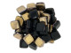 CzechMates Glass 6mm Apollo Jet Two-Hole Tile Bead Strand