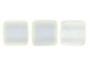CzechMates Glass 6mm Sueded Gold Crystal Two-Hole Tile Bead Strand