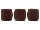 CzechMates Glass 6mm Opaque Red Two-Hole Tile Bead Strand