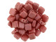 CzechMates Glass 6mm Metallic Suede Guava Two-Hole Tile Bead Strand