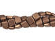 CzechMates Glass 6mm ColorTrends Saturated Metallic Autumn Maple Two-Hole Tile Bead Strand
