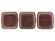 CzechMates Glass 6mm ColorTrends Saturated Metallic Autumn Maple Two-Hole Tile Bead Strand