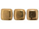 CzechMates Glass 2-Hole Square Tile Beads 6mm - Bronze