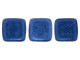 CzechMates Glass, 2-Hole Square Tile Beads 6mm, Metallic Blue Suede