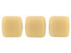 CzechMates Glass 6mm Opaque Lt Beige Two-Hole Tile Bead Strand
