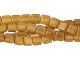 CzechMates Glass 6mm Halo Sandalwood Two-Hole Tile Bead Strand