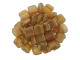 CzechMates Glass 6mm Halo Sandalwood Two-Hole Tile Bead Strand