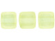 CzechMates Glass 6mm Sueded Gold Jonquil Two-Hole Tile Bead Strand