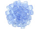 CzechMates Glass 6mm ColorTrends Transparent Airy Blue Two-Hole Tile Bead Strand