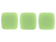CzechMates Glass 6mm Sueded Gold Honeydew Two-Hole Tile Bead Strand