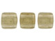 CzechMates Glass 6mm Gold Marbled Black Diamond Two-Hole Tile Bead Strand